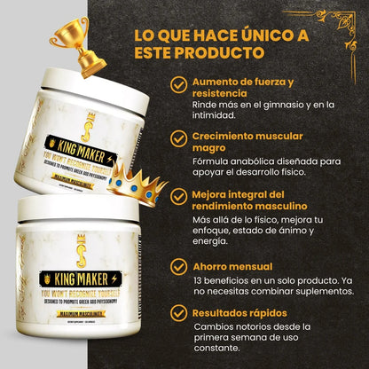 King Maker: La Solución Todo en Uno para Mejorar tu Vitalidad y Rendimiento Masculino